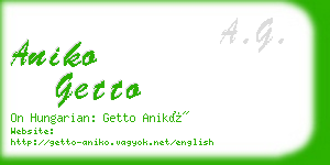 aniko getto business card